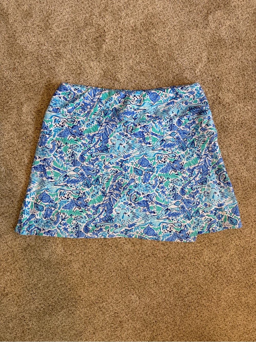 IBKUL Blue Floral Animal Mini Skort Golf Summer